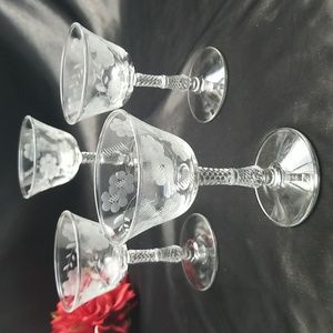 Rock Sharpe Blossom Etch Liquor Glasses